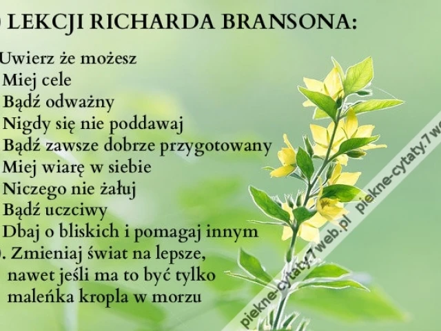 10 LEKCJI RICHARDA BRANSONA