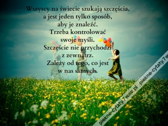 Wszyscy na świecie szukają szczęścia, a jest ...