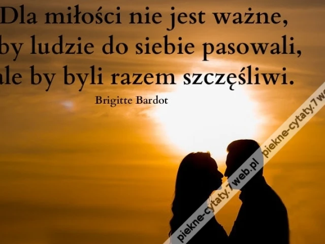 Dla miłości nie jest ważne ...