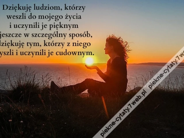 Dziękuję ludziom, którzy ...