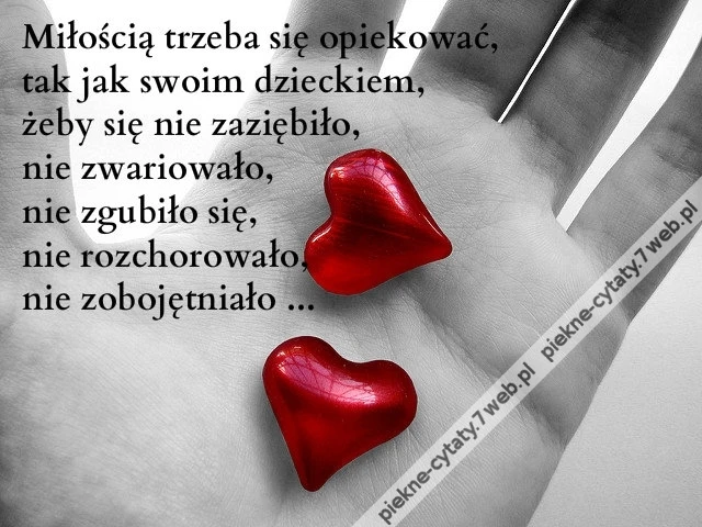 Miłością trzeba się opiekować ...