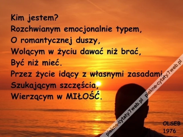 O sobie samym.