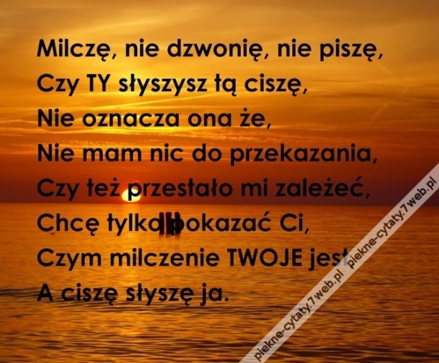 Cisza.