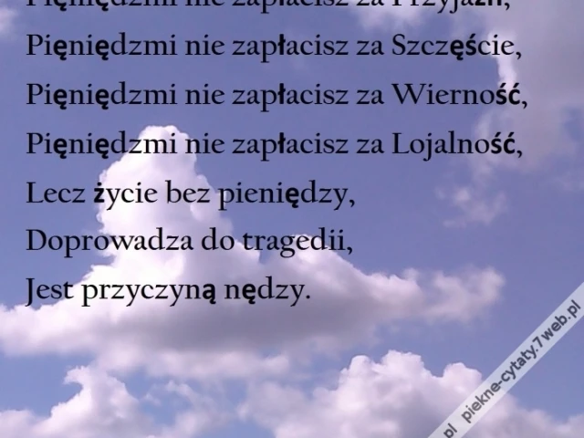Pieniądze.