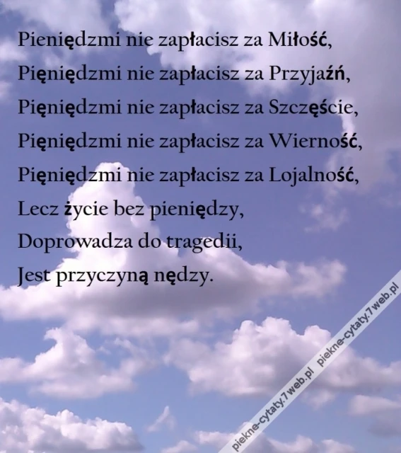 Pieniądze.