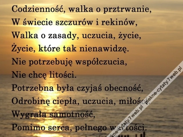 Samotność.