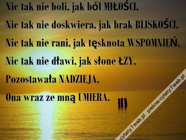 Nic tak nie boli.