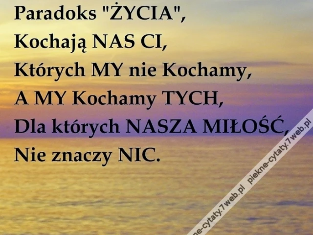 Paradoks życia.