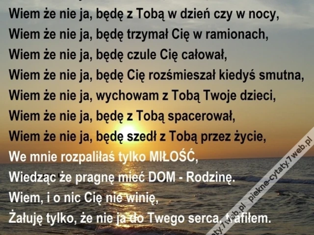 Wiem że nie ja.