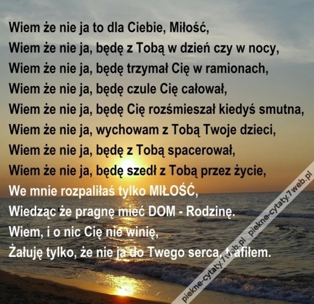 Wiem że nie ja.