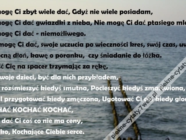 Nie mogę Ci dać.