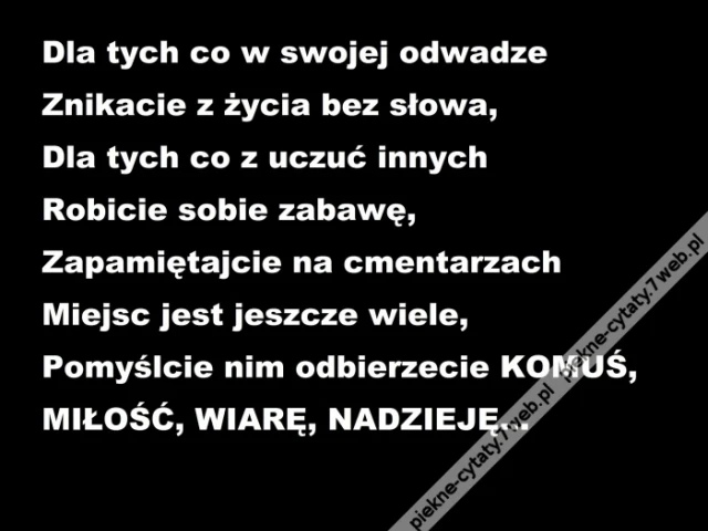 Miejsc jest wiele.