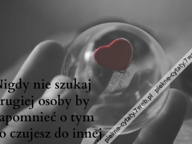 Nigdy nie szukaj drugiej osoby by ...