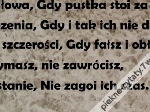 Puste słowa.