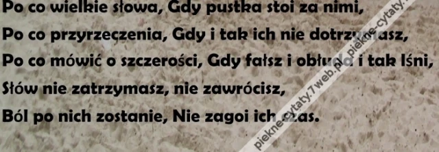 Puste słowa.