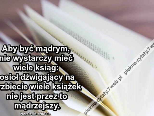 Aby być mądrym, nie wystarczy ...