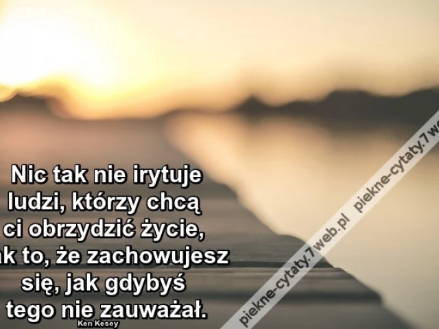 Nic tak nie irytuje ludzi, którzy ...