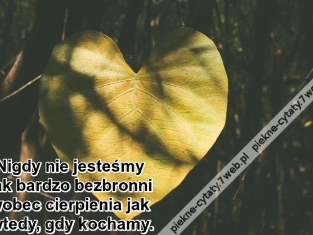 Nigdy nie jesteśmy tak bardzo ...