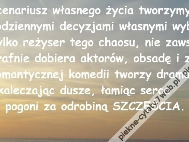 Scenariusz życia.
