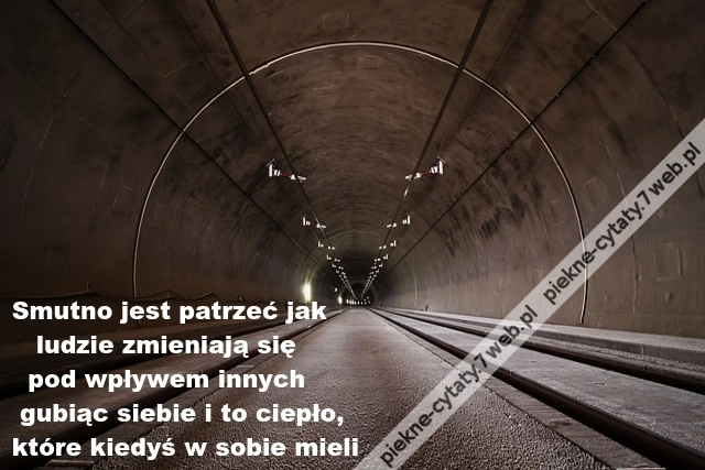 Smutno jest patrzeć jak ludzie ...