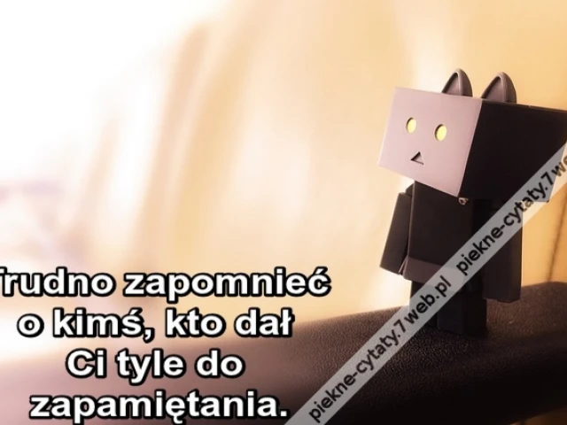 Trudno zapomnieć o kimś, kto dał Ci tyle do zapamiętania.