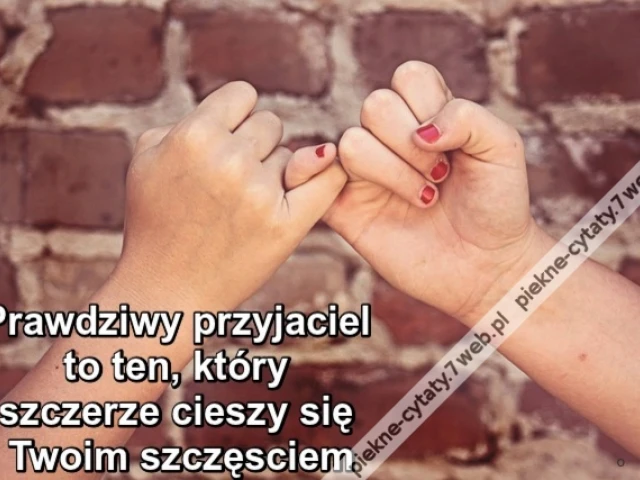 Prawdziwy przyjaciel to ten, którzy szczerze cieszy się Twoim szczęsciem