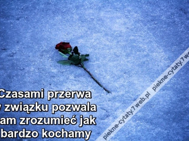 Czasami przerwa w związku pozwala nam zrozumieć jak bardzo kochamy