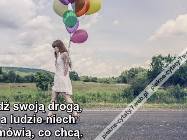 Idź swoją drogą, a ludzie niech mówią, co chcą.