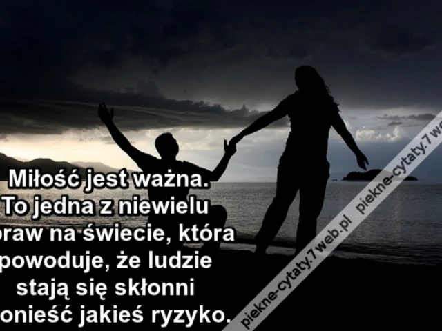 Miłość jest ważna. To jedna z niewielu spraw na świecie, która powoduje, że ludzie stają się skłonni ponieść jakieś ryzyko.
