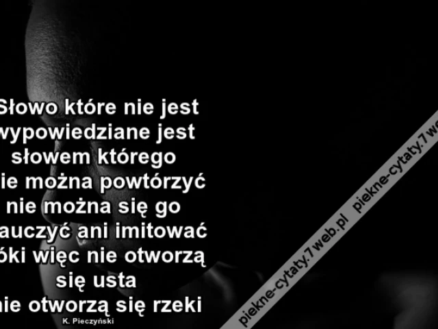 Słowo które nie jest wypowiedziane jest słowem którego nie można powtórzyć nie można się go nauczyć ani imitować póki więc nie otworzą się usta nie otworzą się rzeki