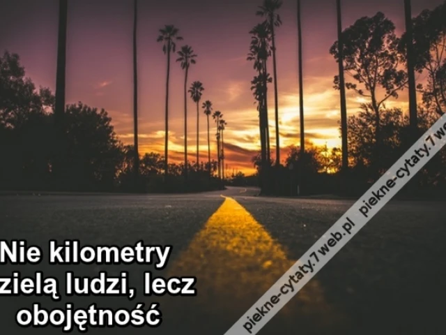 Nie kilometry dzielą ludzi, lecz obojętność