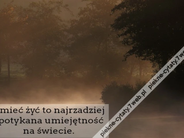 Umieć żyć to najrzadziej spotykana umiejętność  na świecie.