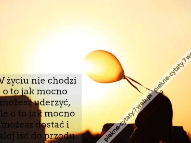 W życiu nie chodzi o to jak mocno możesz uderzyć, ale o to jak mocno możesz dostać i dalej iść do przodu.