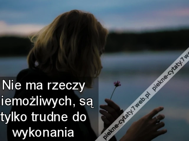 Nie ma rzeczy niemożliwych, są tylko trudne do wykonania
