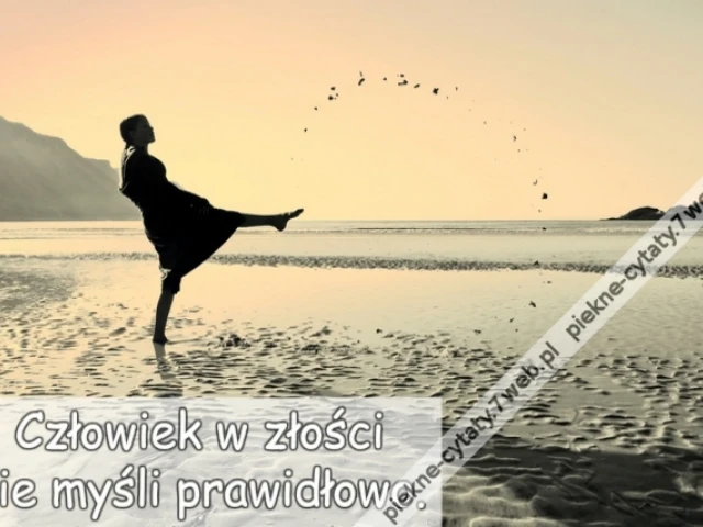 Człowiek w złości nie myśli prawidłowo.