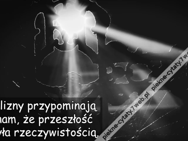 Blizny przypominają nam, że przeszłość była rzeczywistością.