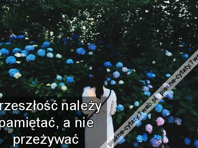 Przeszłość należy pamiętać, a nie przeżywać