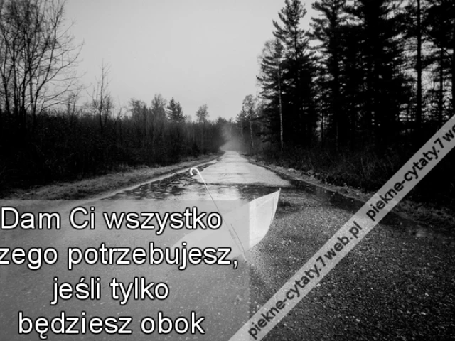 Dam Ci wszystko czego potrzebujesz, jeśli tylko będziesz obok