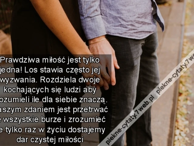 Prawdziwa miłość jest tylko jedna! Los stawia często jej wyzwania. Rozdziela dwoje kochających się ludzi aby zrozumieli ile dla siebie znaczą. Naszym zadaniem jest przetrwać te wszystkie burze i zrozumieć że tylko raz w życiu dostajemy dar czystej miłośc