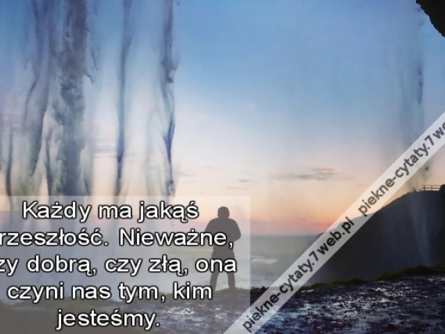 Każdy ma jakąś przeszłość. Nieważne, czy dobrą, czy złą, ona czyni nas tym, kim jesteśmy.