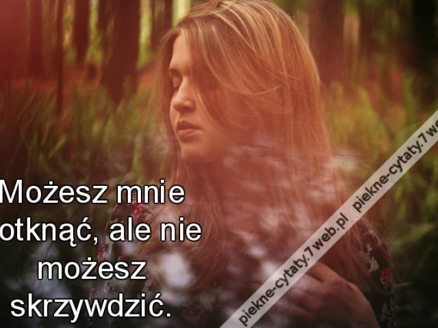 Możesz mnie dotknąć, ale nie możesz skrzywdzić.
