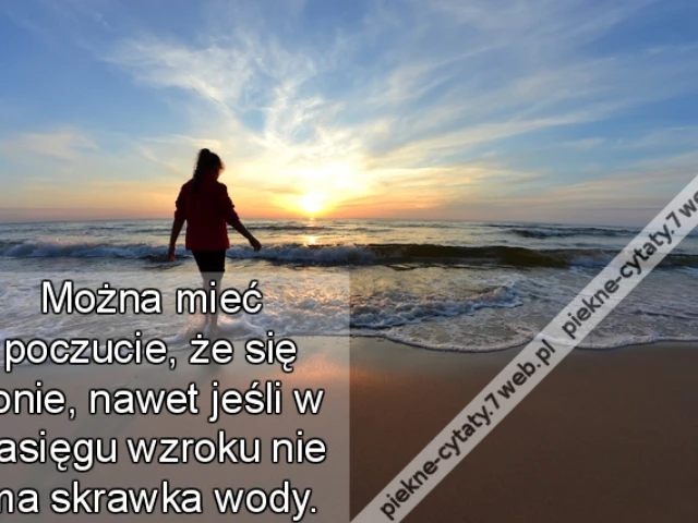 Można mieć poczucie, że się tonie, nawet jeśli w zasięgu wzroku nie ma skrawka wody.