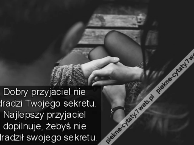 Dobry przyjaciel nie zdradzi Twojego sekretu. Najlepszy przyjaciel dopilnuje, żebyś nie zdradził swojego sekretu.