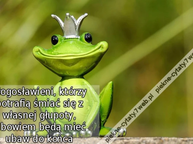 Błogosławieni, którzy potrafią śmiać się z własnej głupoty, albowiem będą mieć ubaw do końca