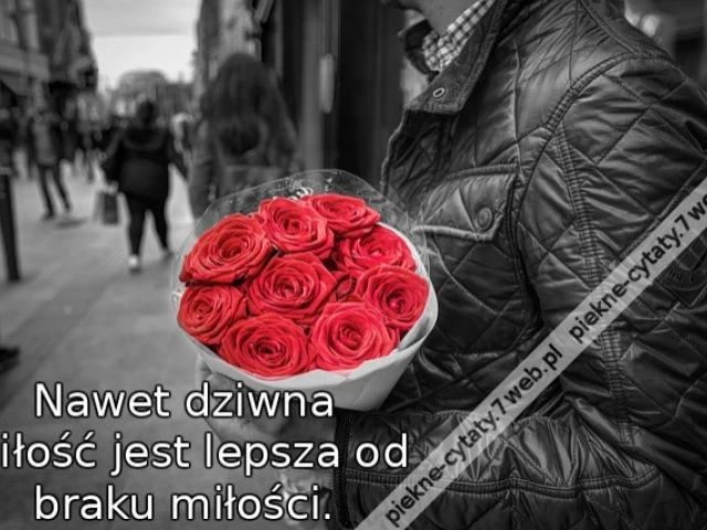 Nawet dziwna miłość jest lepsza od braku miłości.
