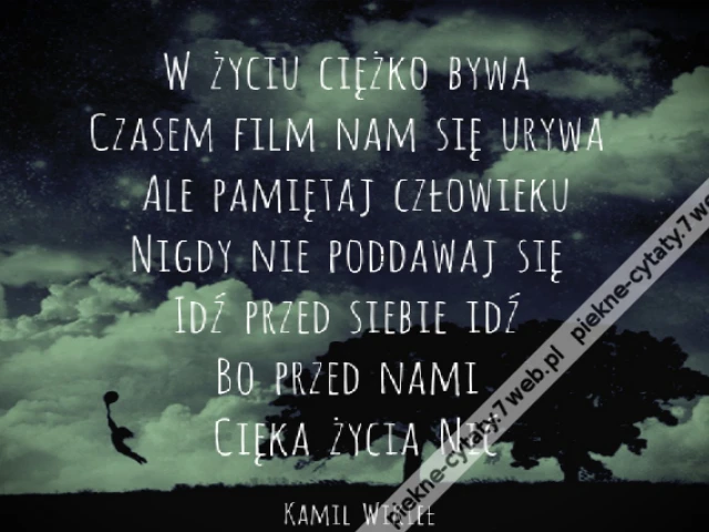 W życiu bywa ciężko ...