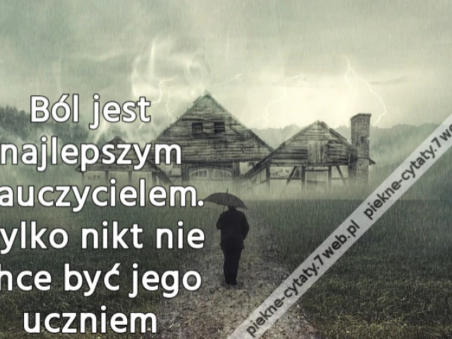 Ból jest najlepszym nauczycielem. Tylko nikt nie chce być jego uczniem