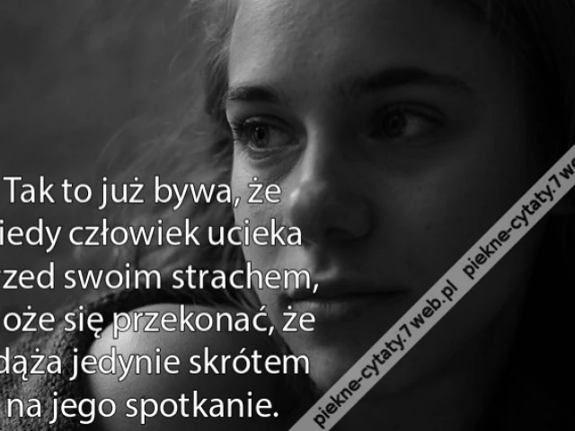 Tak to już bywa, że kiedy człowiek ucieka przed swoim strachem, może się przekonać, że zdąża jedynie skrótem na jego spotkanie.