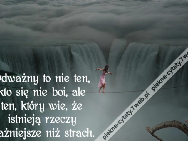Odważny to nie ten, kto się nie boi, ale ten, który wie, że istnieją rzeczy ważniejsze niż strach.