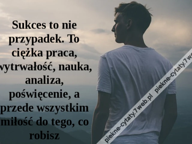 Sukces to nie przypadek. To ciężka praca, wytrwałość, nauka, analiza, poświęcenie, a przede wszystkim miłość do tego, co robisz